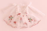 Sweet Strawberry Embroidered Tulle Dress – Pink Fairy Tale Style for Girls