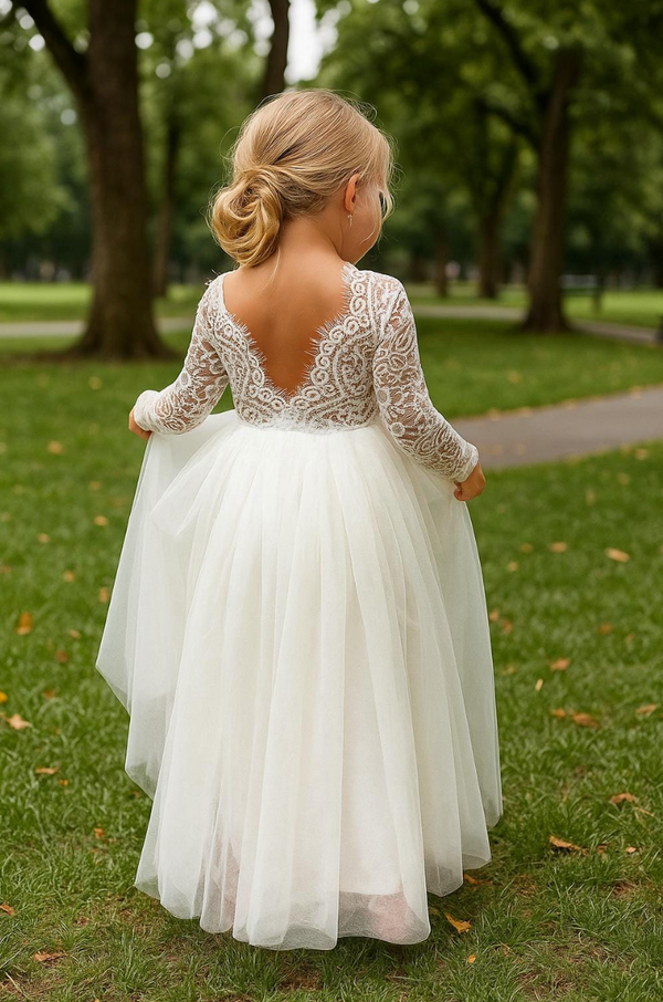 Tulle & Lace Flower Girl Dress: Rustic Boho Wedding