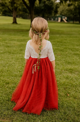 Tulle & Lace Flower Girl Dress: Rustic Boho Wedding