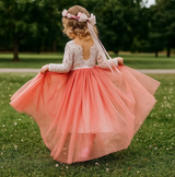 Tulle & Lace Flower Girl Dress: Rustic Boho Wedding